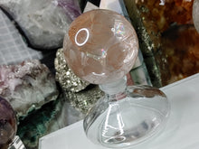 Load image into Gallery viewer, 2&quot; Rainbow Strawberry Quartz Crystal Sphere with Stand
