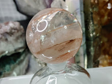 Load image into Gallery viewer, 2&quot; Rainbow Strawberry Quartz Crystal Sphere with Stand
