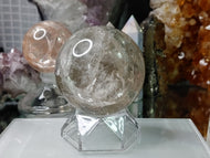 Rainbow Smokey Quartz Crystal Sphere with Stand
