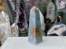 Load image into Gallery viewer, 3&quot; Angelite Crystal Pillar Tower Obelisk
