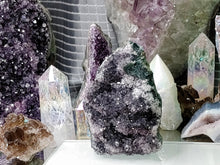 Load image into Gallery viewer, 4&quot; Rare Druzy Amethyst &amp; Stalactite Crystal
