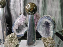Load image into Gallery viewer, 2.5&quot; Labradorite Flash Sphere with Metal Stand
