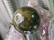 Load image into Gallery viewer, 2.5&quot; Labradorite Flash Sphere with Metal Stand
