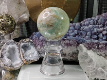 Load image into Gallery viewer, 3&quot; Green Fluorite Crystal Sphere with Stand
