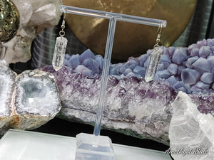 Clear Quartz Crystal Earrings (stand not Included)