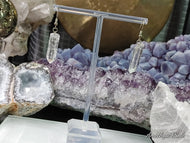 Clear Quartz Crystal Earrings (stand not Included)