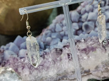 Load image into Gallery viewer, Clear Quartz Crystal Earrings (stand not Included)
