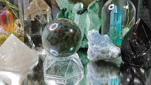 Load image into Gallery viewer, 2&quot; Seftonite Bloodstone Crystal Sphere with Stand
