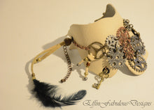 Load image into Gallery viewer, Handmade Adjustable Steampunk Leather Cuff
