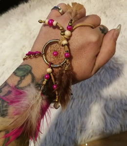 Handmade Adjustable Dreamcatcher Slave Bracelet