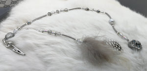 Handmade Beaded Druzy Quartz Crystal Accessory Clip