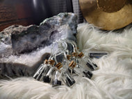Selenite & Tourmaline in Led Jar Lights