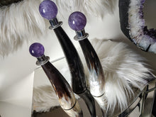 Load image into Gallery viewer, 2&quot; Amethyst Spheres on Bone Stands
