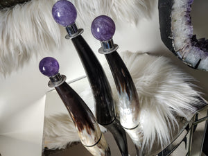 2" Amethyst Spheres on Bone Stands