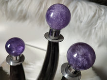 Load image into Gallery viewer, 2&quot; Amethyst Spheres on Bone Stands
